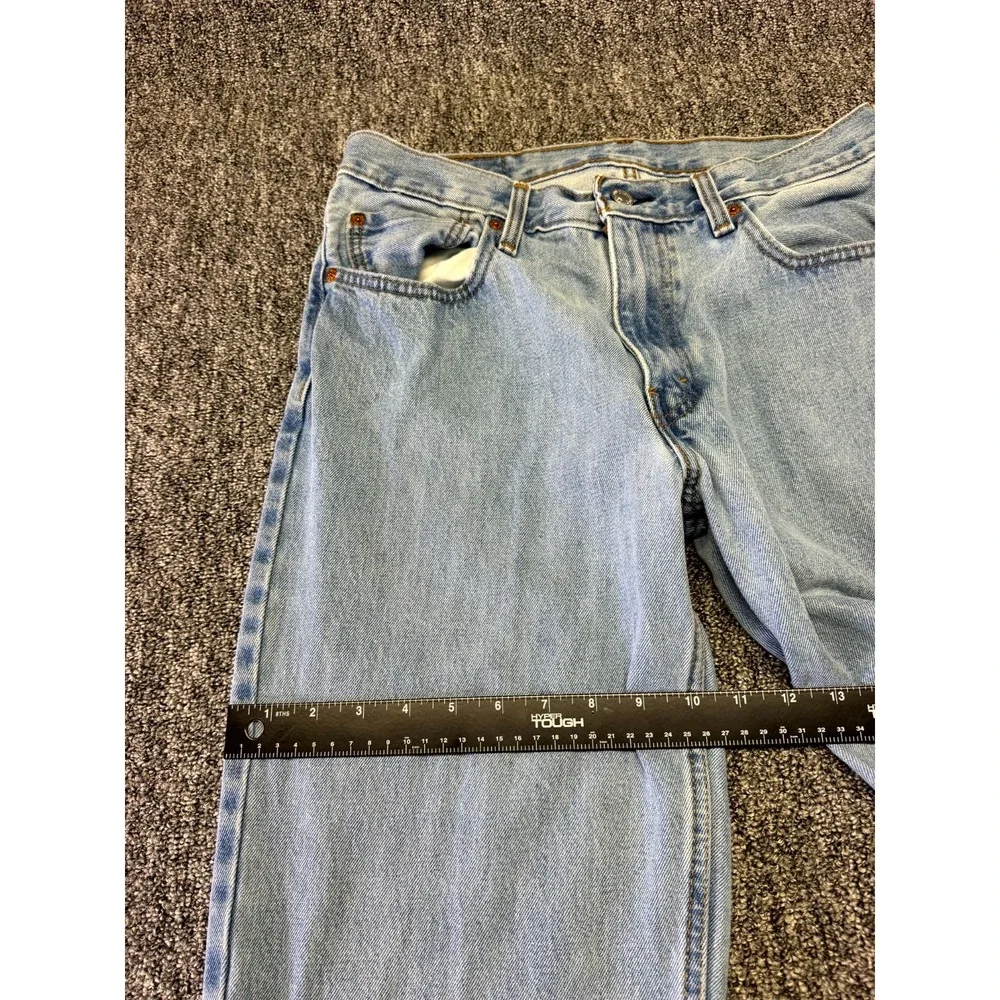 Levis 550 Jeans Mens 32x32 Blue Denim Cotton Relaxed Fit Straight Leg Light Wash